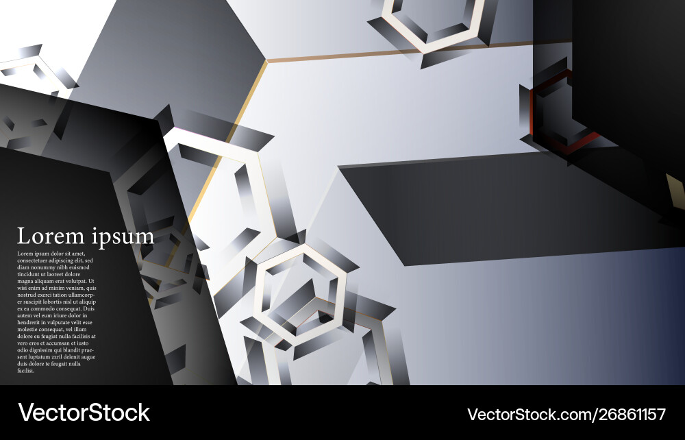 Gradient Hexagon Abstract Background vector image