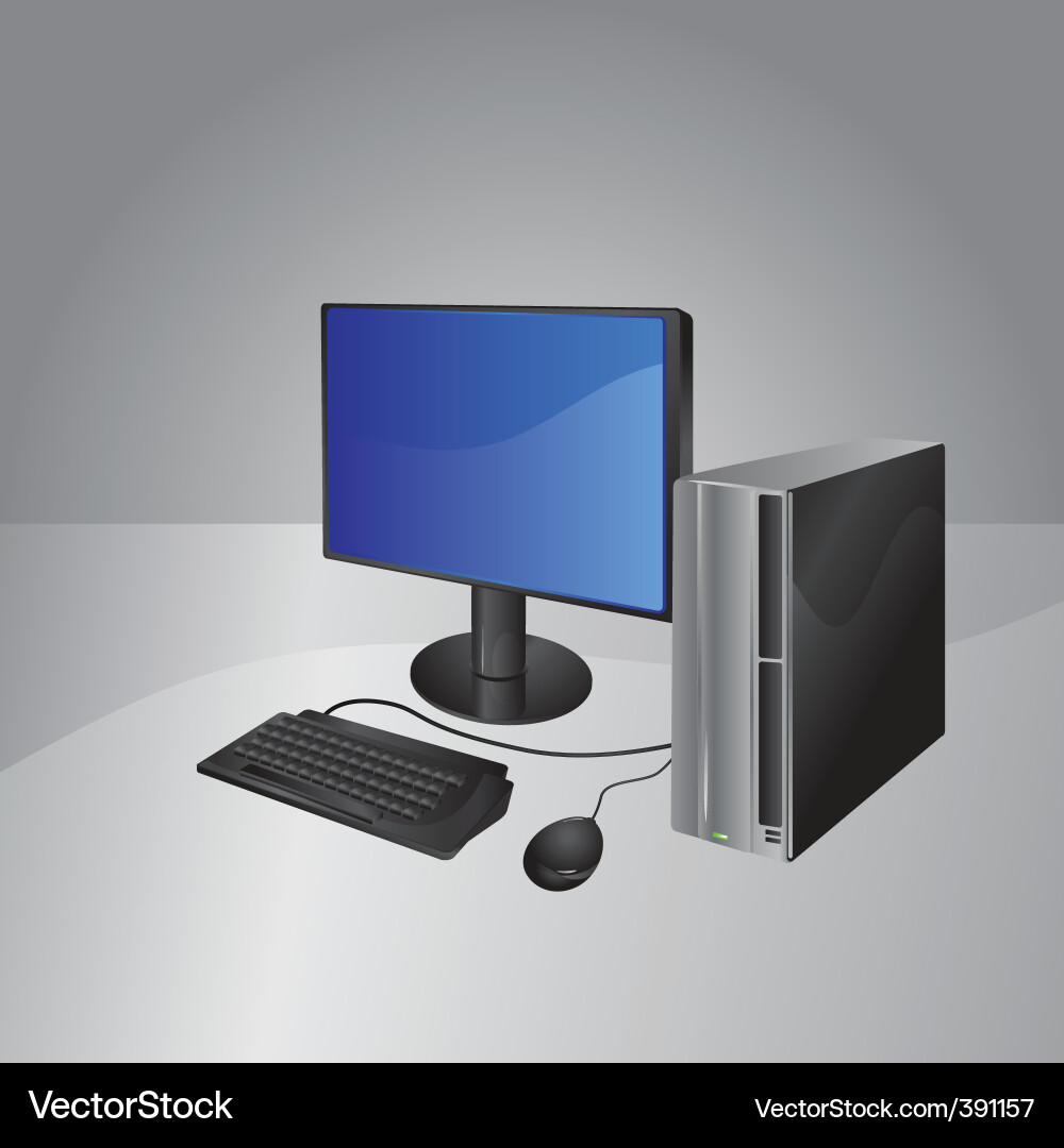 Modern Computer Components Vector Image