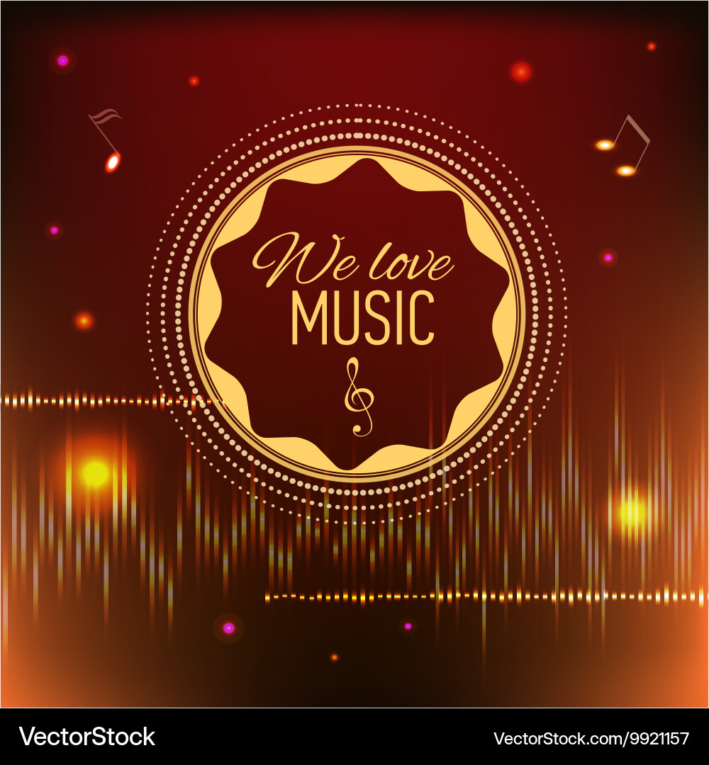 Musical background with key notes and equalizer Musical background with key notes and equalizer vector image