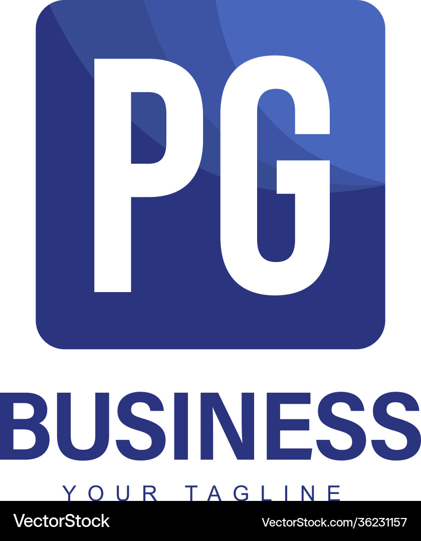 Pg initial a logo design with abstract style Vector Image