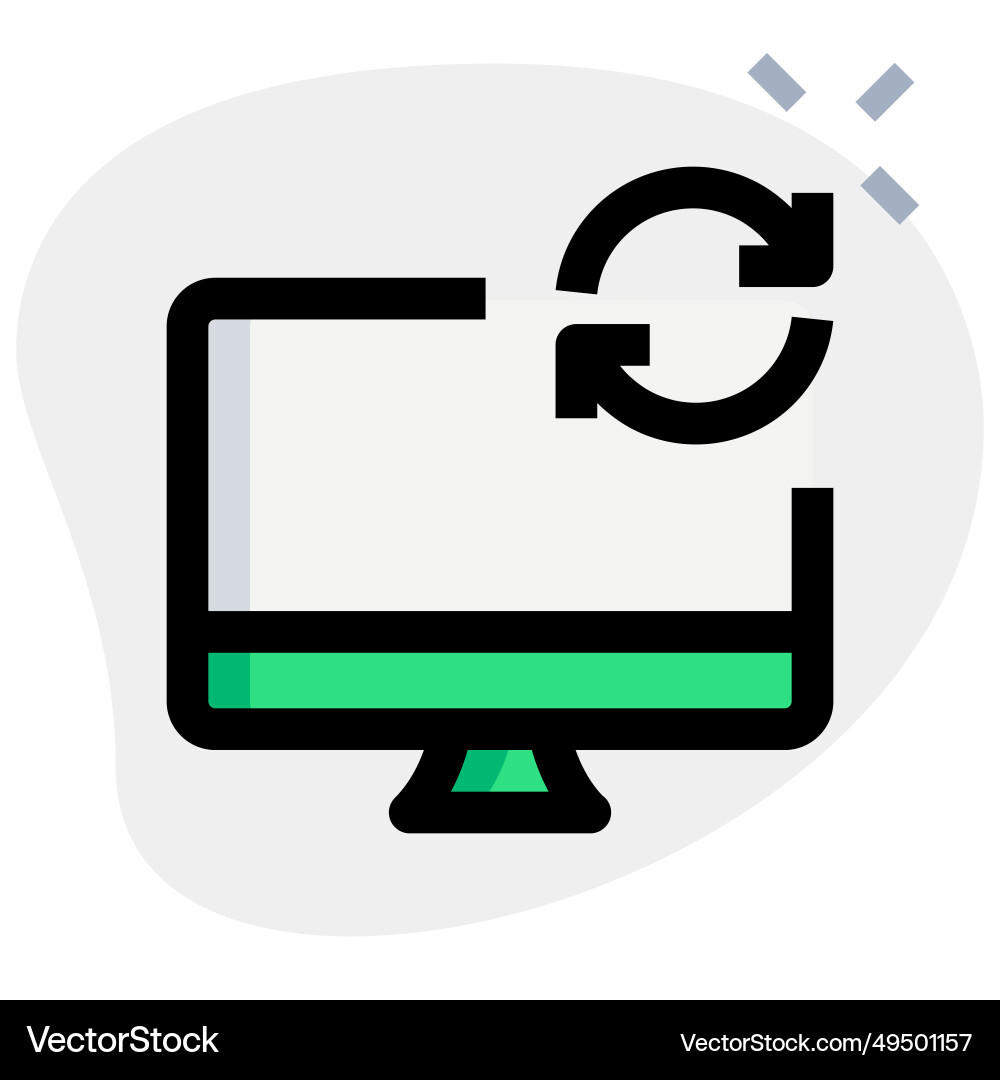 Repeating task or process on desktop computer vector image