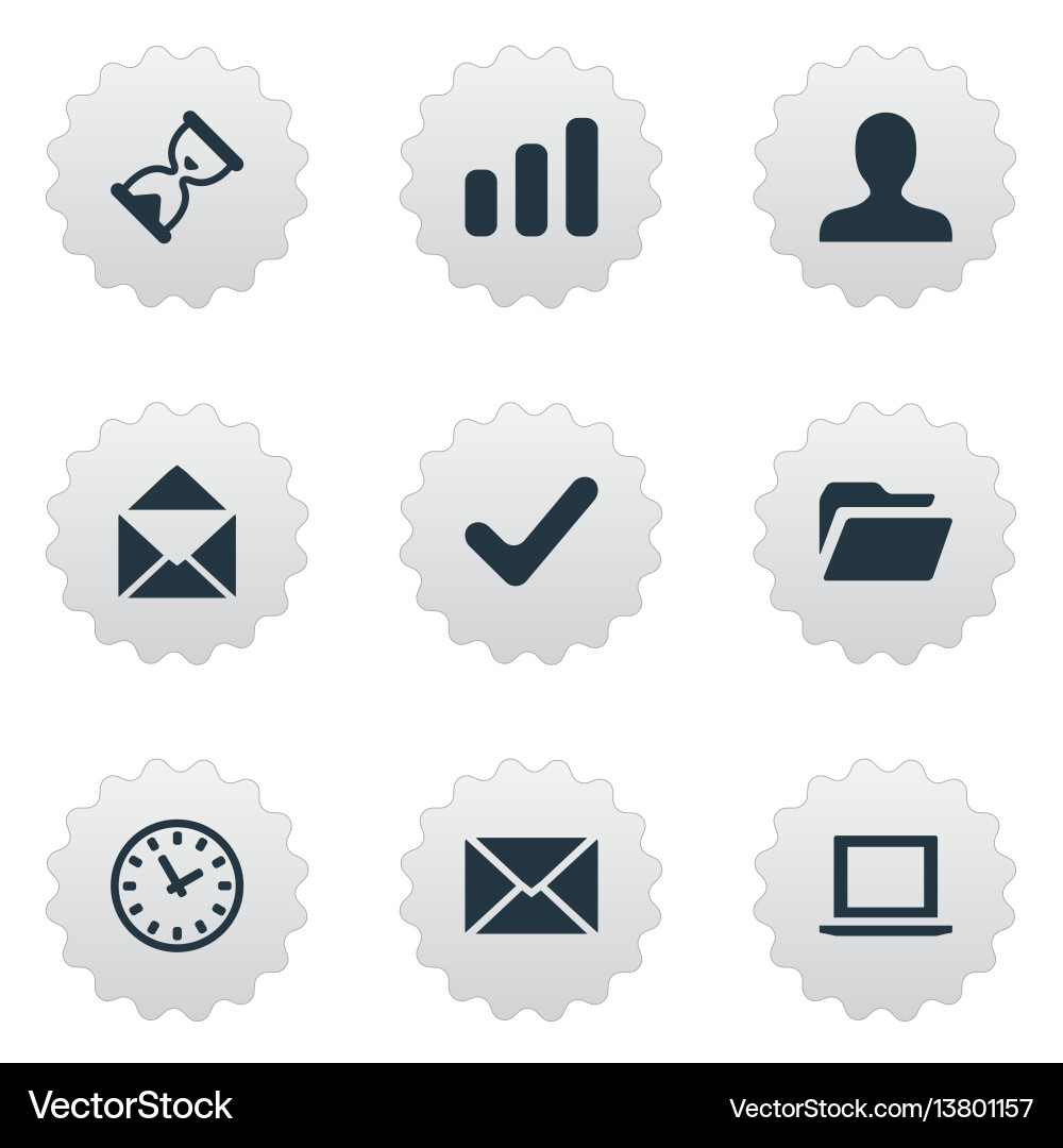 Set of simple application vector image