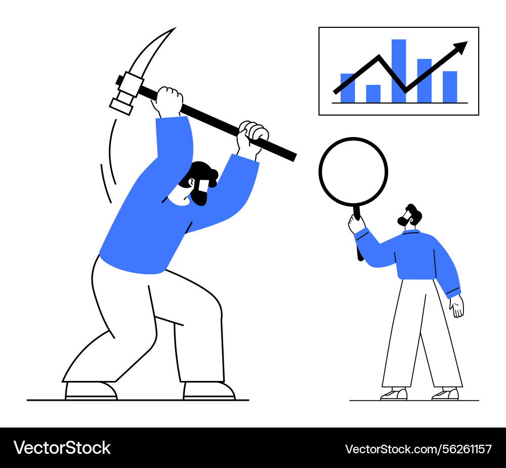Teamwork in data mining and analytics for business Teamwork in data mining and analytics for business vector image
