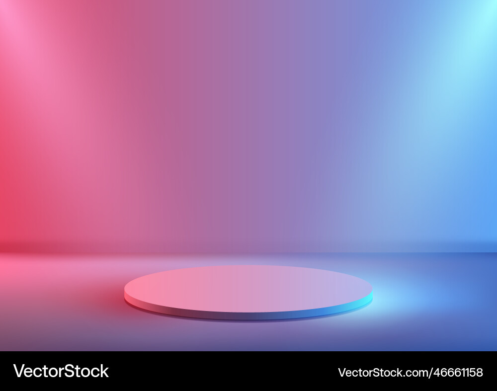 3d realistic modern minimal style empty neon vector image