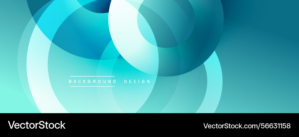 Abstract blue circles overlap creating modern Abstract blue circles overlap creating modern Vector Image