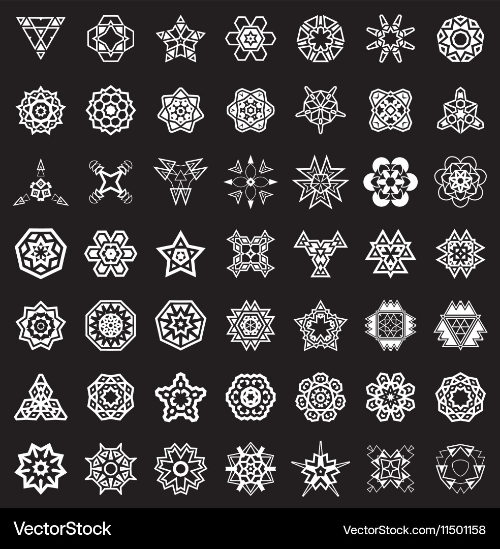 Abstract geometric elements pattern ethnic aztec Vector Image