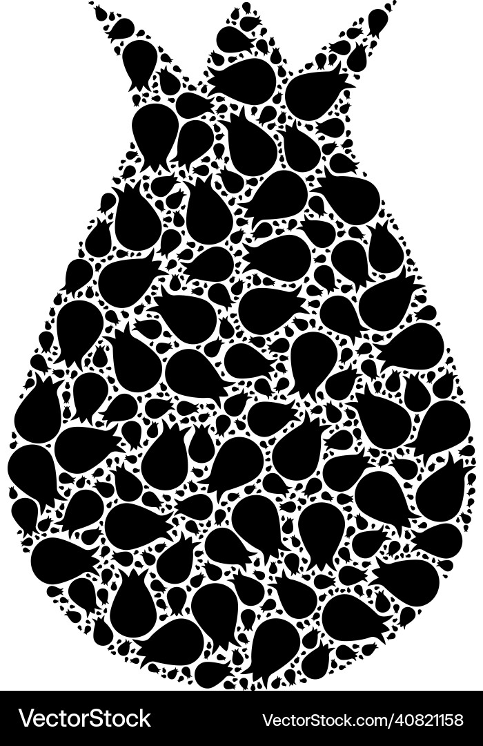 Alien egg recursion icon mosaic of self items Alien egg recursion icon mosaic of self items vector image