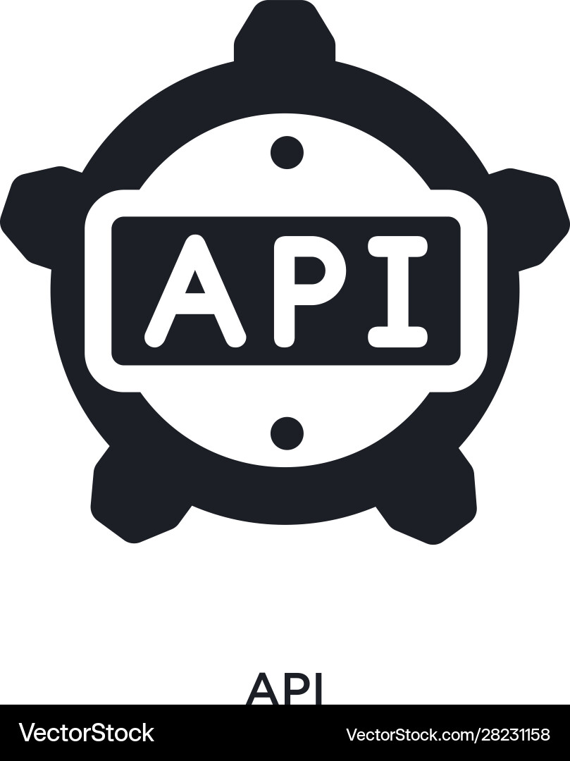 Api isolated icon simple element from programming vector image