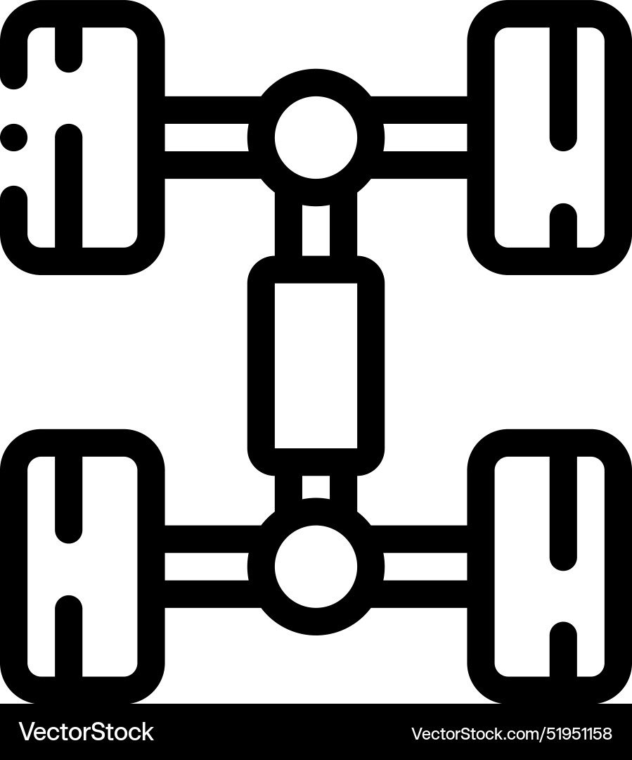 Chassis icon thin linear style design isolated Vector Image
