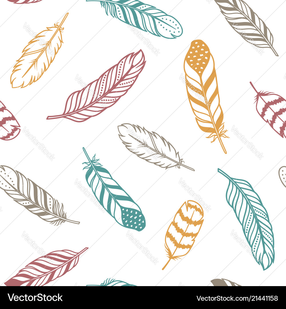 Feather Pattern - Seamless vector image