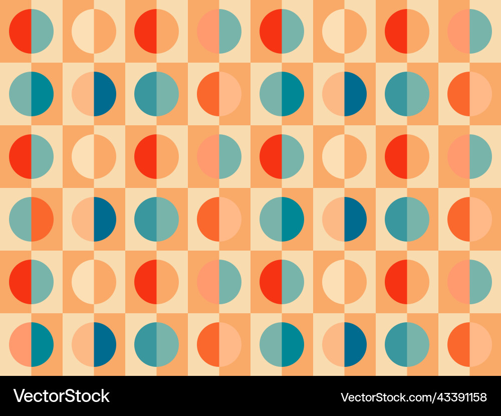 Groovy retro abstract seamless pattern background Vector Image