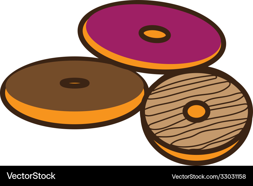 Kinds donuts unique design icon Kinds donuts unique design icon vector image