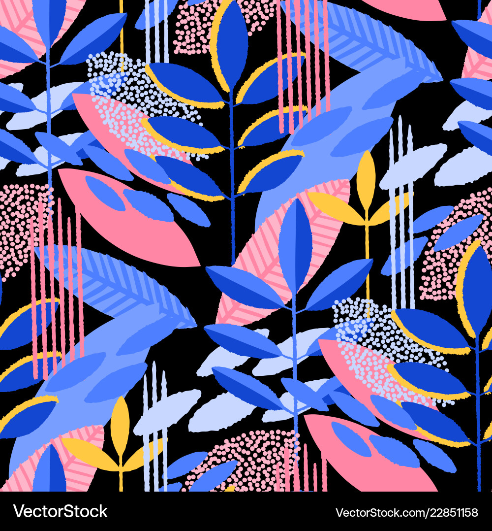 Minimalist Leaf Pattern Vector Image