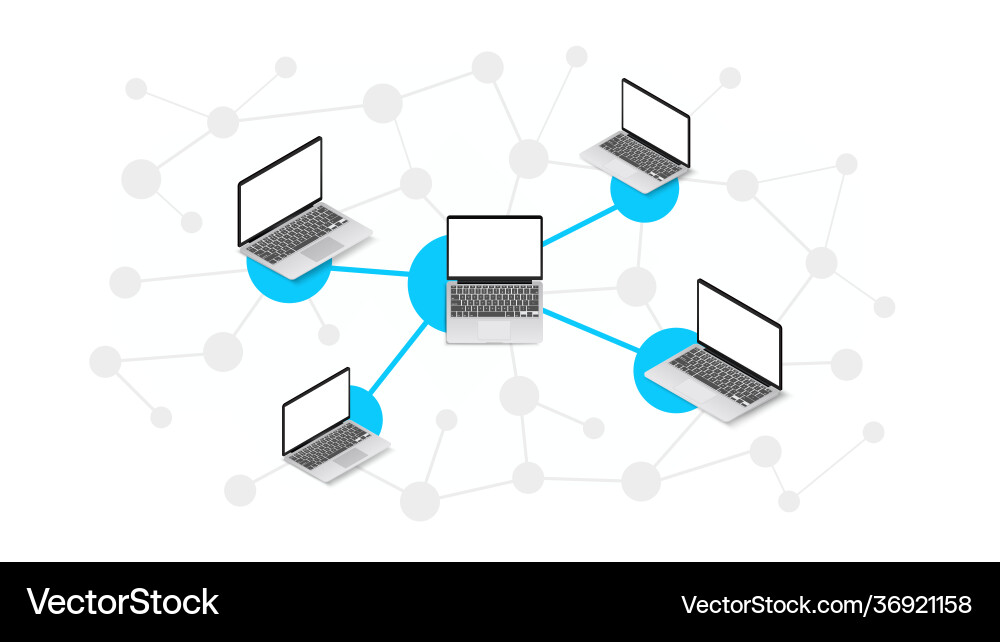Modern Computer Network Concept vector image