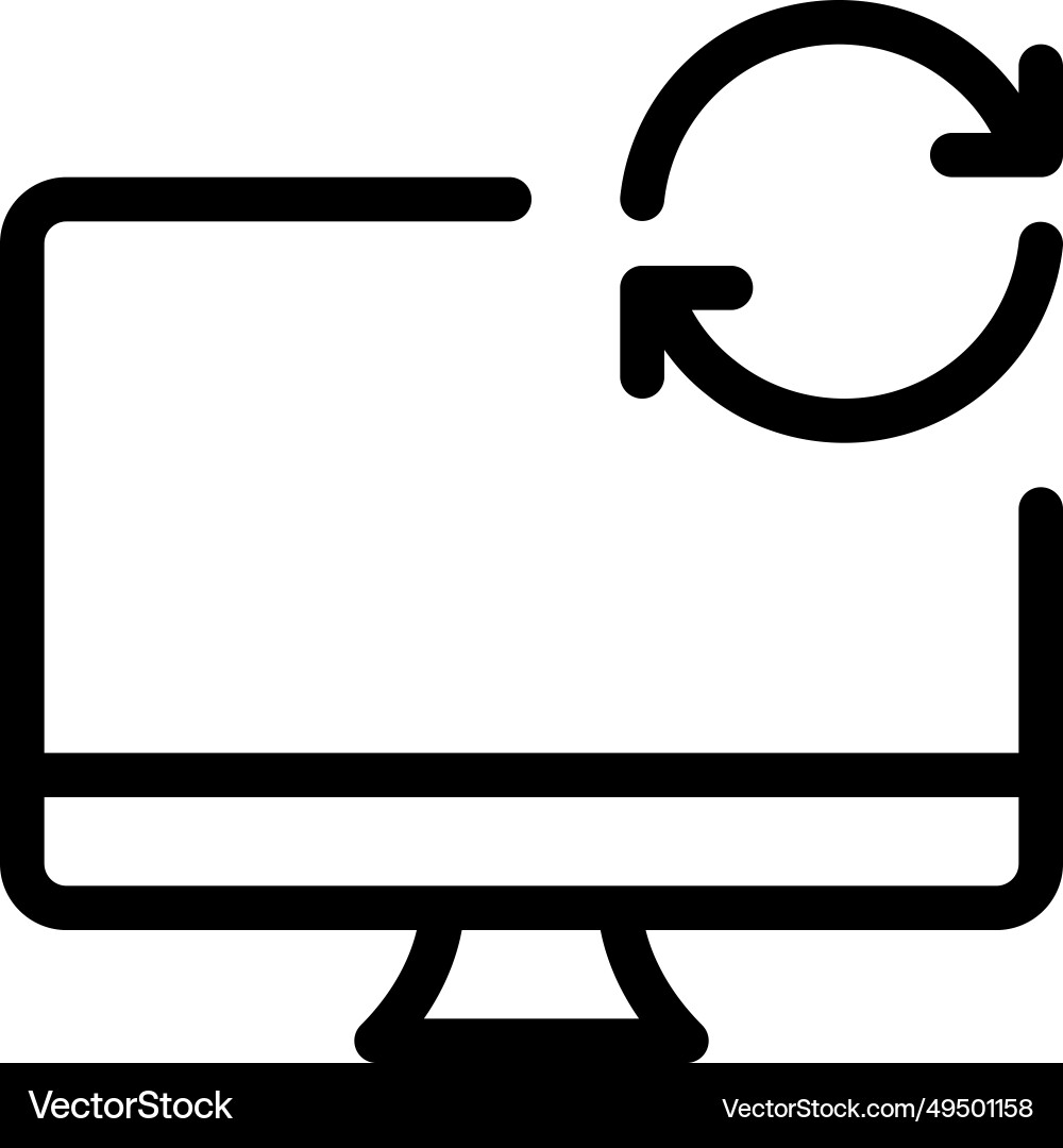 Repeating task or process on desktop computer Vector Image