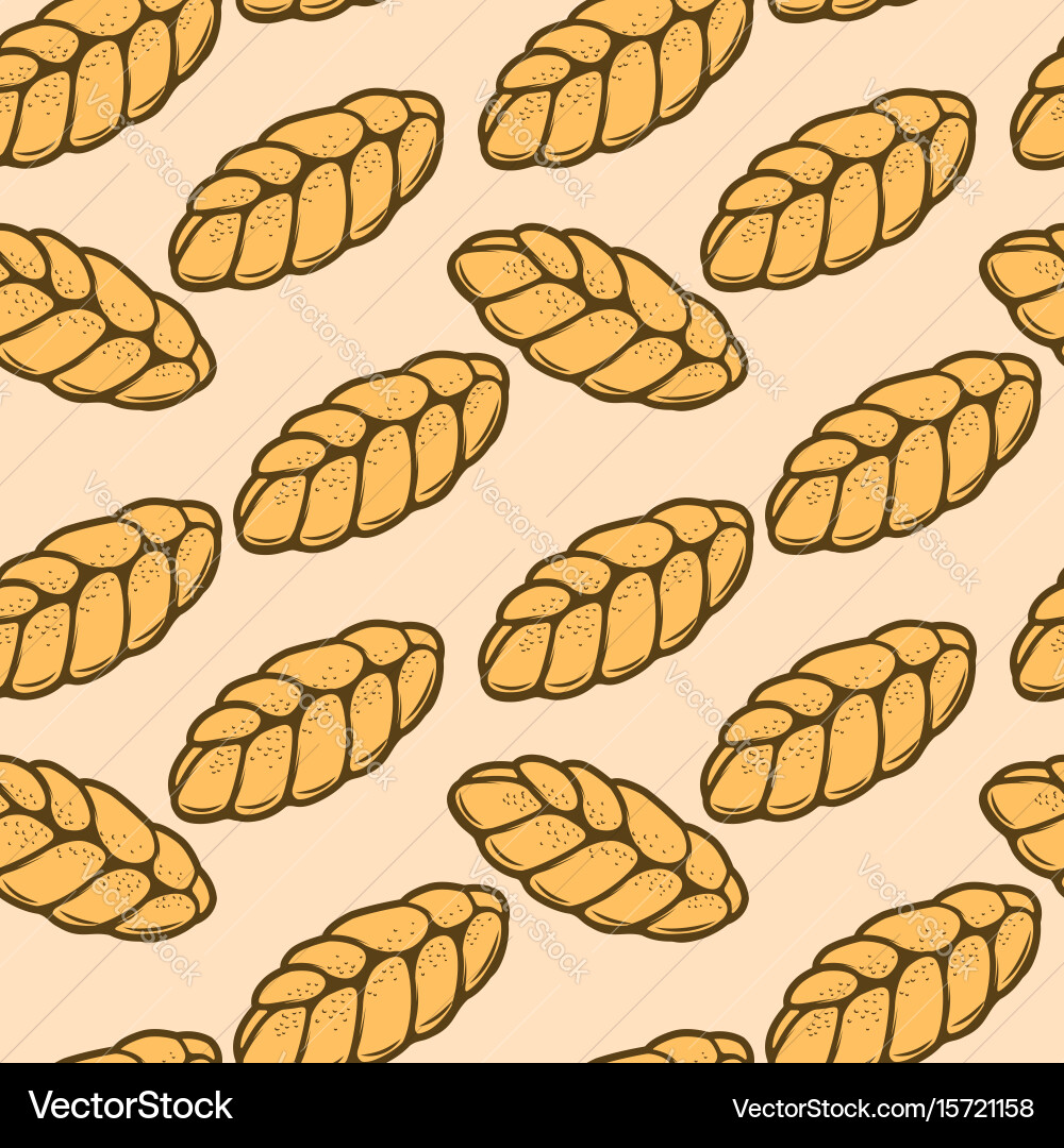 Seamless pattern with fresh bread design element Vector Image
