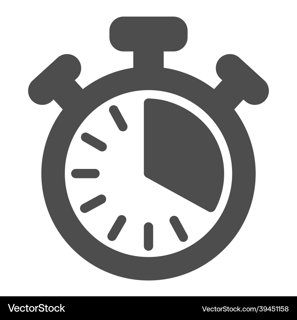 Stopwatch with buttons 20 seconds timer vector image