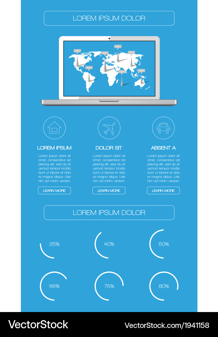 Ui infographics and web elements vector image