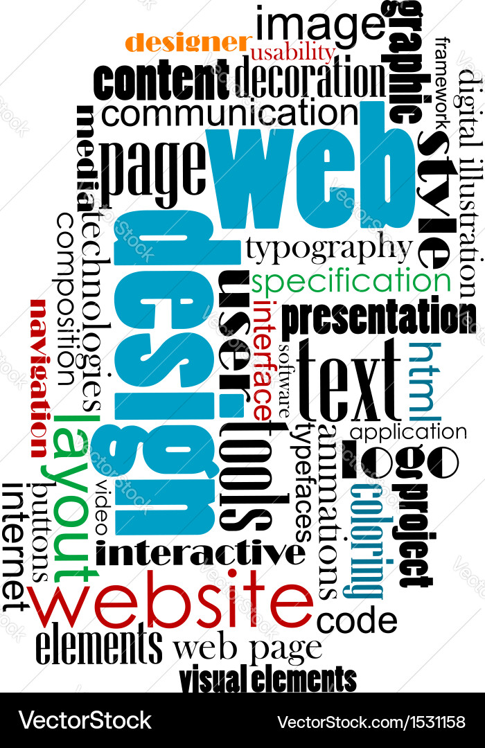 Website Content Tag Cloud vector image