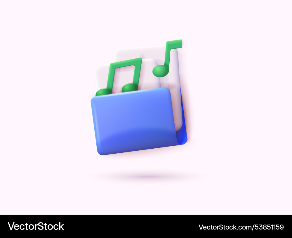 3d document folder for management multimedia 3d document folder for management multimedia vector image
