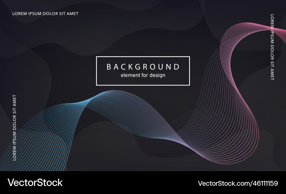 Abstract background wave element for design vector image