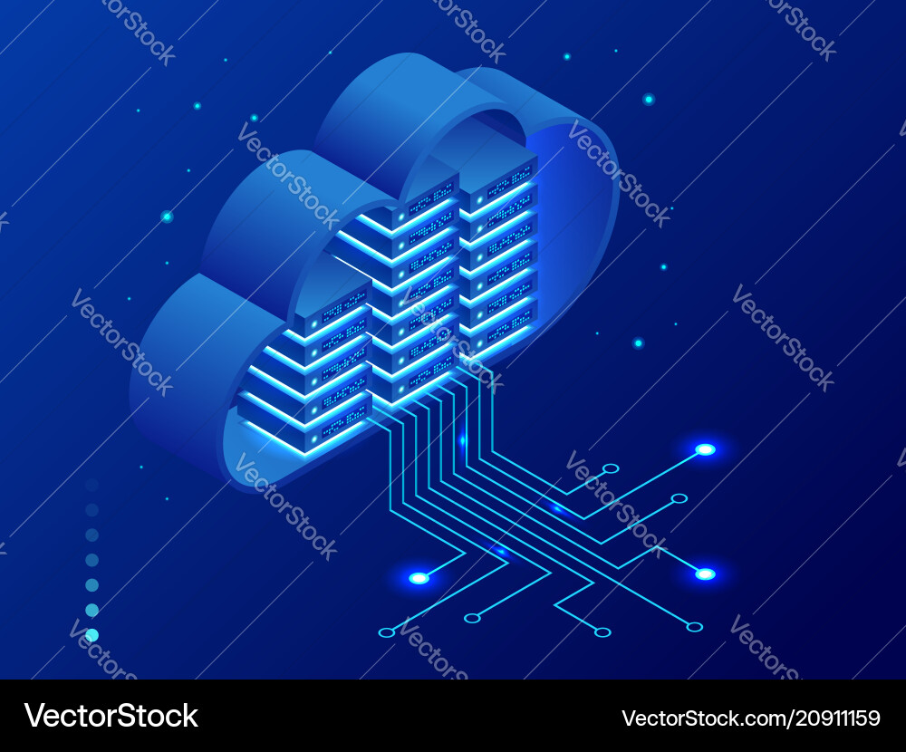 Cloud Technology & Networking Concept vector image