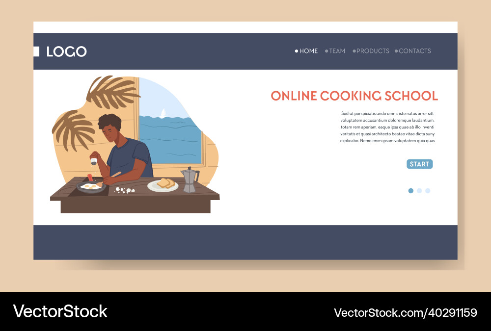 Cooking school online classes and lessons courses Cooking school online classes and lessons courses vector image