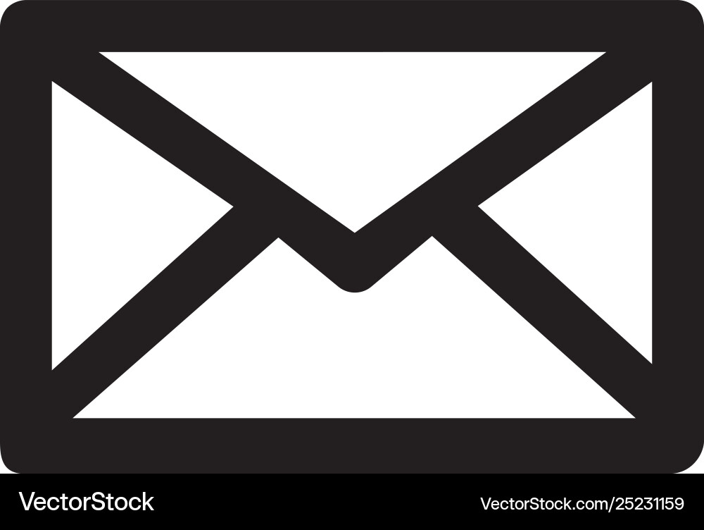 Email icon in flat style for app ui websites Email icon in flat style for app ui websites Vector Image