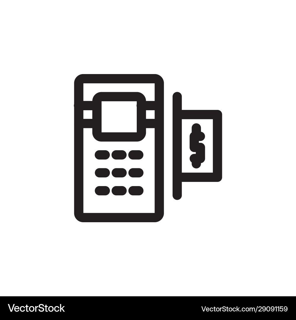 Finance icon automated teller machine design Vector Image