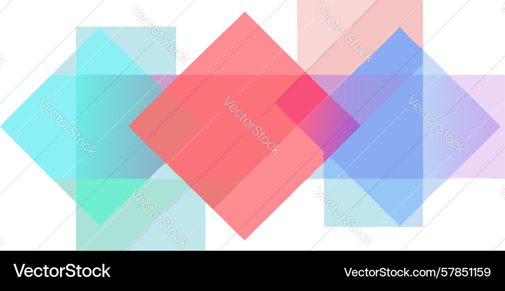 Geometric abstract overlapping squares design Vector Image