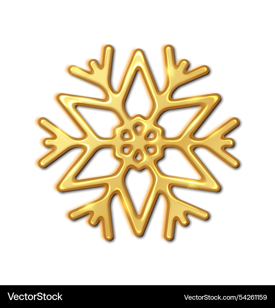 Glossy snowflake pattern realistic Glossy snowflake pattern realistic vector image