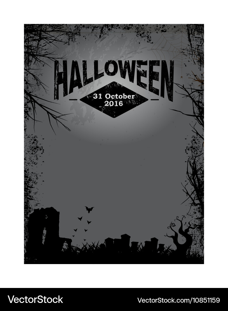 Halloween dark grunge poster Vector Image