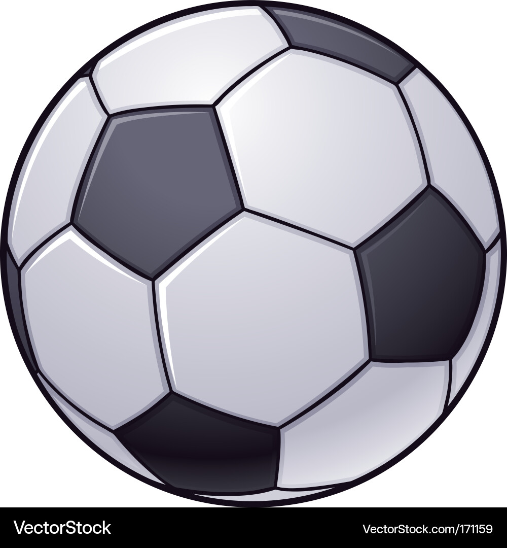 Isolierte Fußballkugel Vektorbild