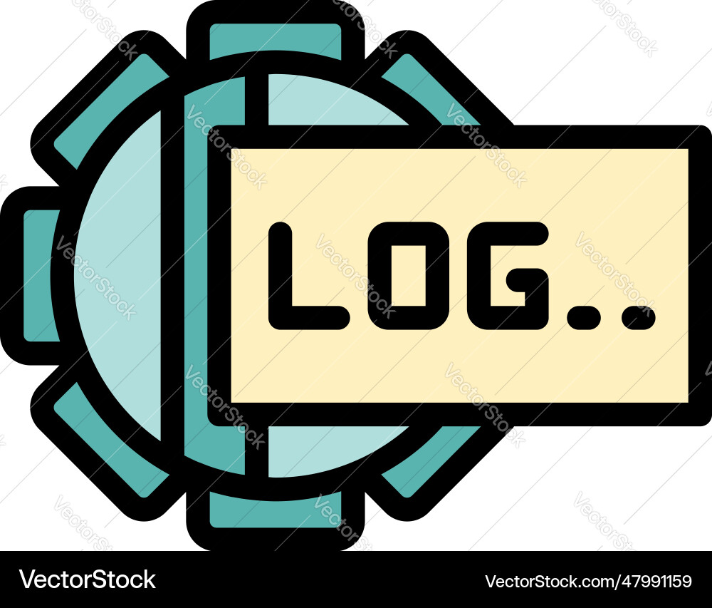 Log user icon flat Log user icon flat Vector Image