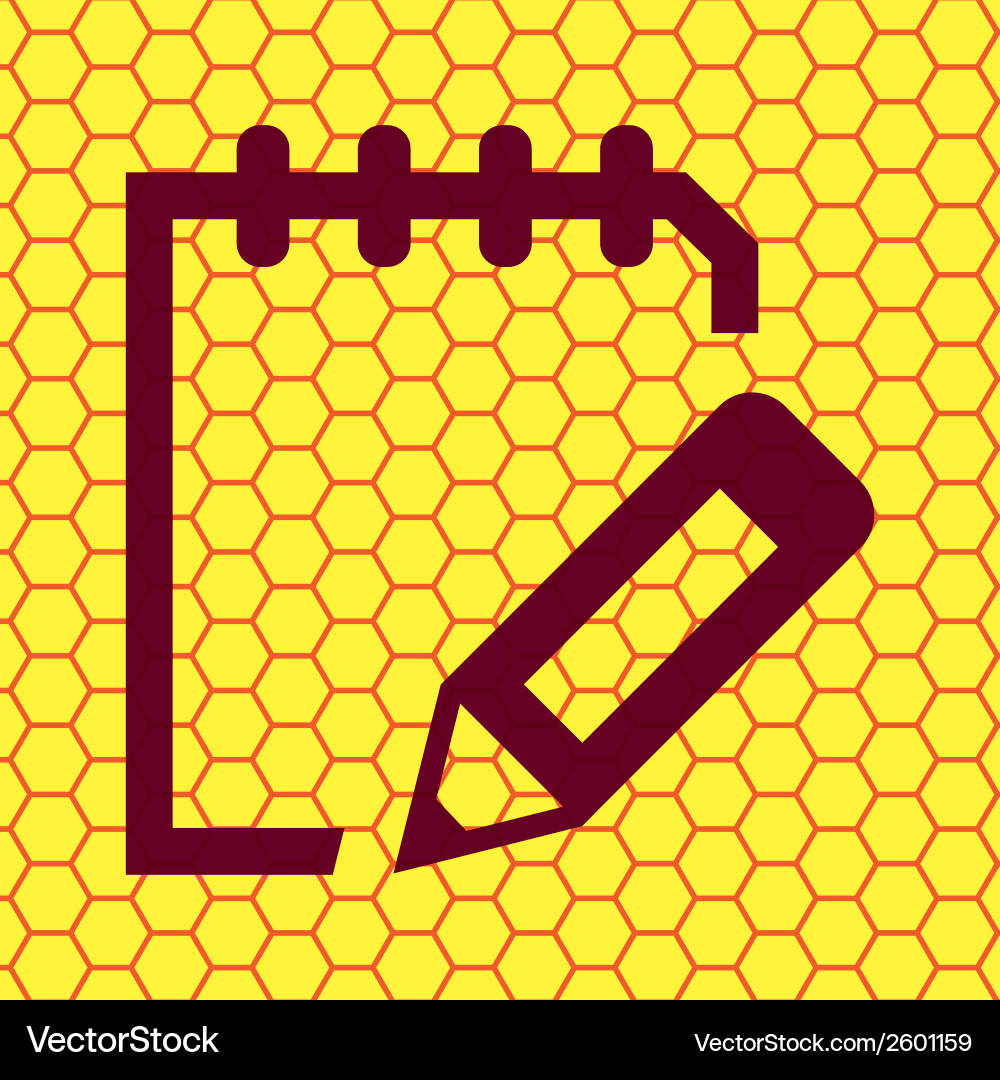 Notepad paper documents flat modern web button vector image