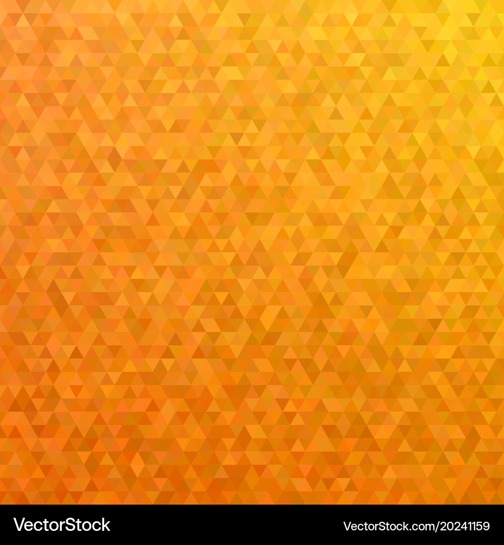Orange mosaic triangle tile pattern background Vector Image