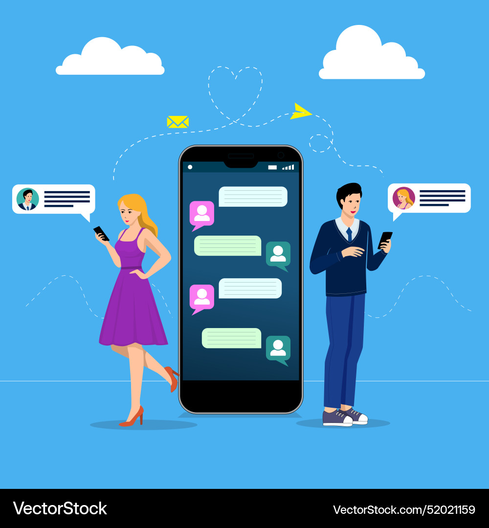 Set of direct message process concept eps Set of direct message process concept eps vector image
