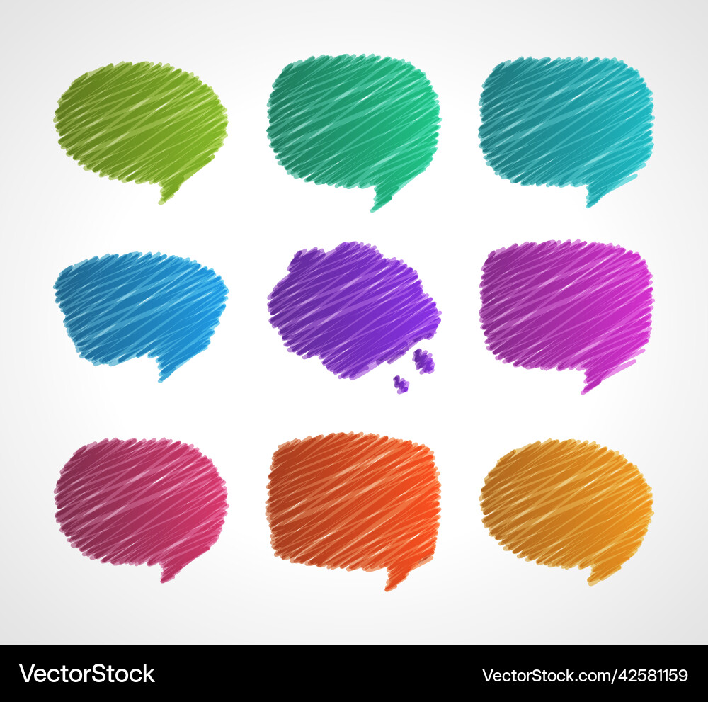 Speech Blase in Pastell Schablone Speech Blase in Pastell Schablone vektorbild