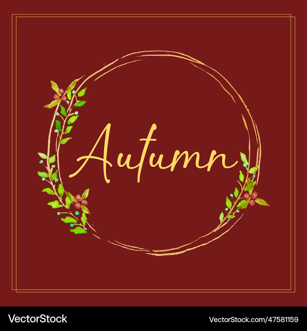 Text frame red background color watercolor Text frame red background color watercolor vector image