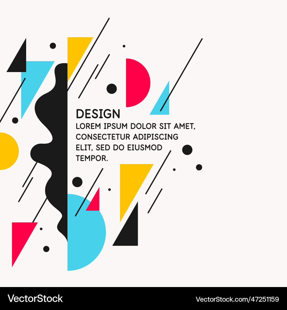 Trendy abstract background composition forms vector image