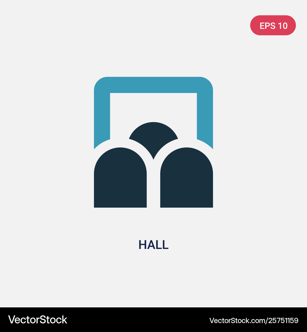 Two color hall icon from user interface concept Two color hall icon from user interface concept vector image