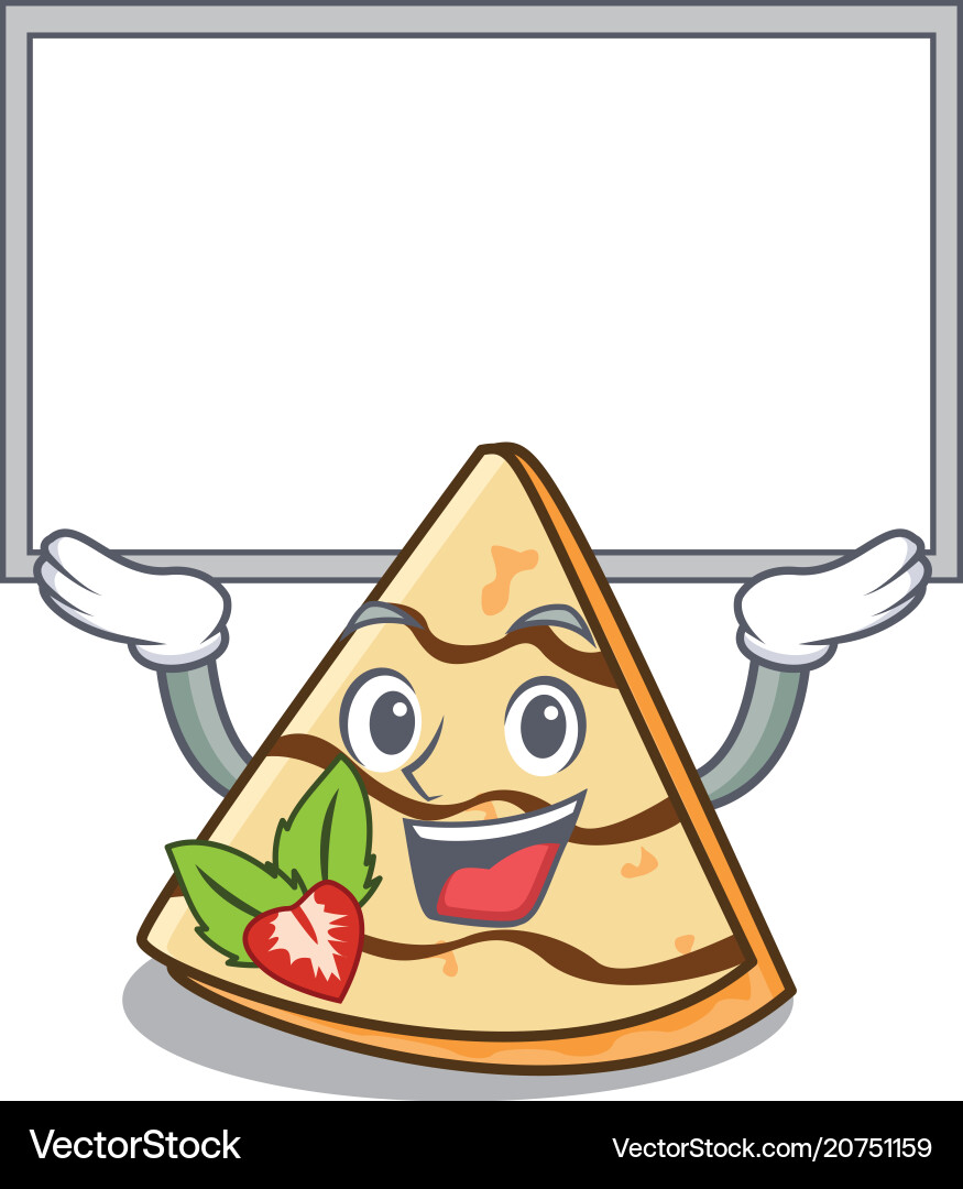 Up Board Crepe Charakter Cartoon Stil Up Board Crepe Charakter Cartoon Stil vektorbild