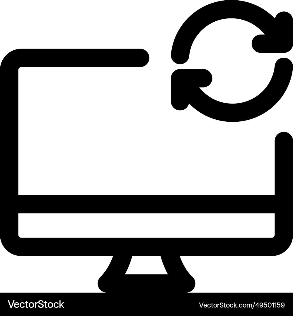 Wiederholen von Aufgaben oder Prozess auf Desktop-Computer vektorbild