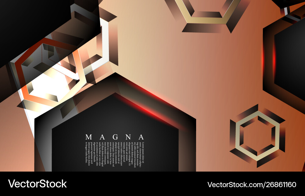 Abstract background with gradient hexagon shapes vector image