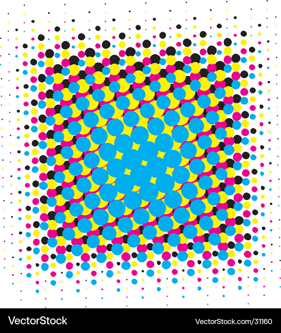 Cmyk halftone Royalty Free Vector Image - VectorStock