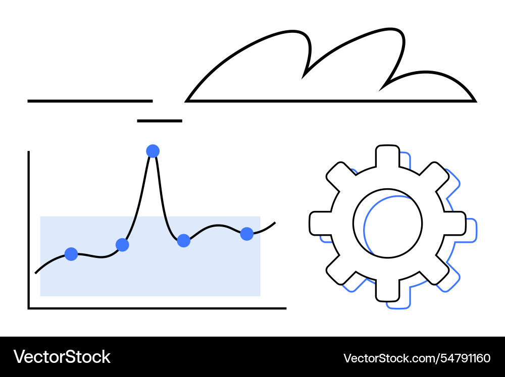 Data analysis and cloud integration concept Data analysis and cloud integration concept vector image