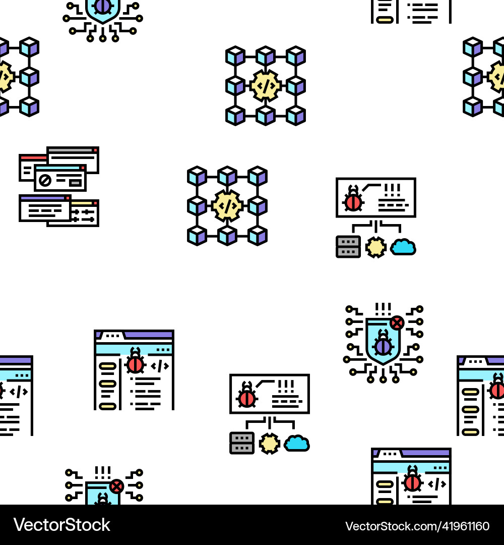 Debug research and fix seamless pattern Debug research and fix seamless pattern vector image