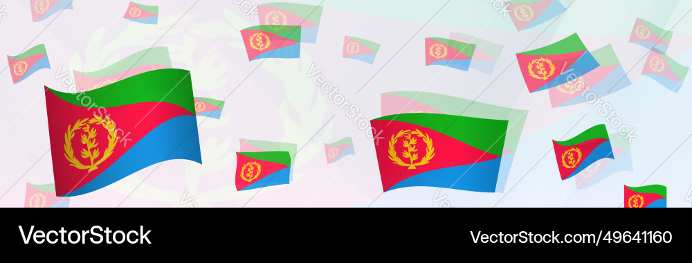 Eritrea flag-themed abstract design on a banner Eritrea flag-themed abstract design on a banner vector image