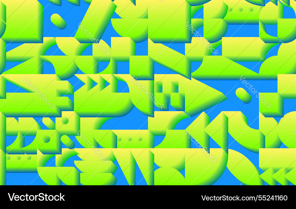 Geometric retro pattern with 50s styled shapes Vector Image