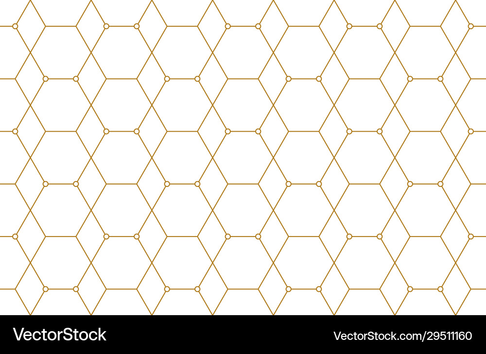 Golden Hexagon Pattern vector image